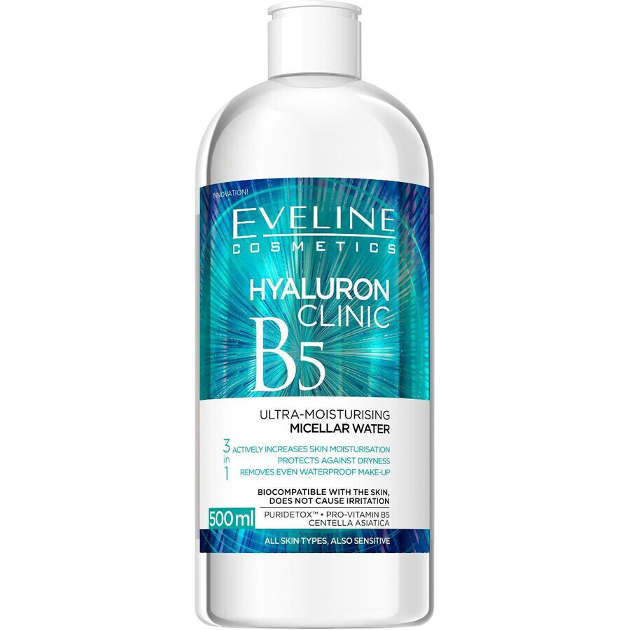 Eveline Cosmetics Apă micelară Hyaluron Clinic 500 ml