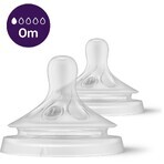 Philips Avent Soother Natural Response 1 premier débit 0m, 2 pièces