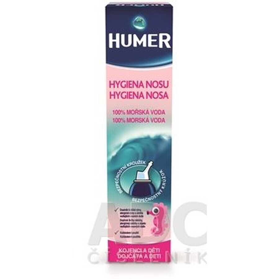 HUMER IGIENE DEL NASO Spray nasale per bambini al 100% di acqua di mare 150 ml