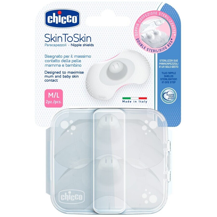 Chicco Brustwarzenschoner SkinToSkin Silikon M/L 2 Stück