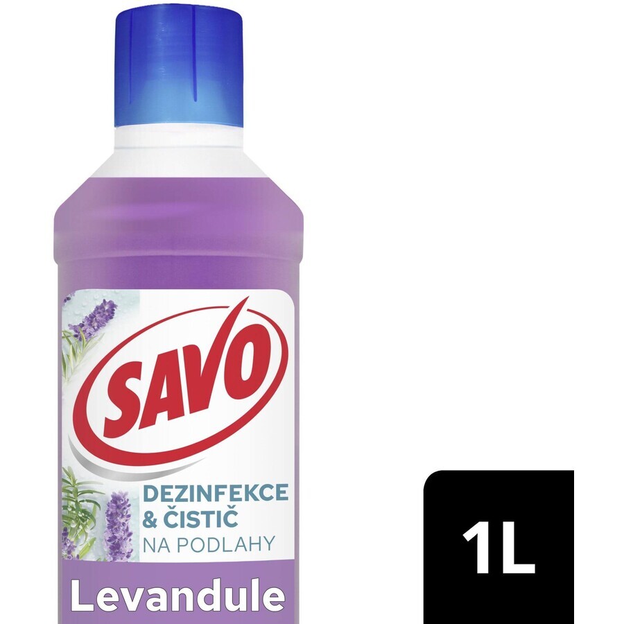 Désinfectant et nettoyant pour sols Savo Lavender 1 litre