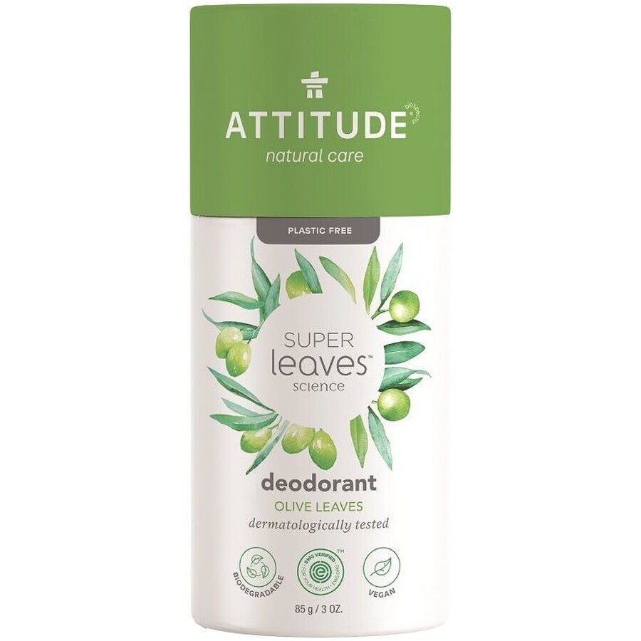 Attitude Super leaves Déodorant solide naturel, feuilles d'olivier 85 g