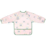 Badabulle bib bib with sleeves Soft pink