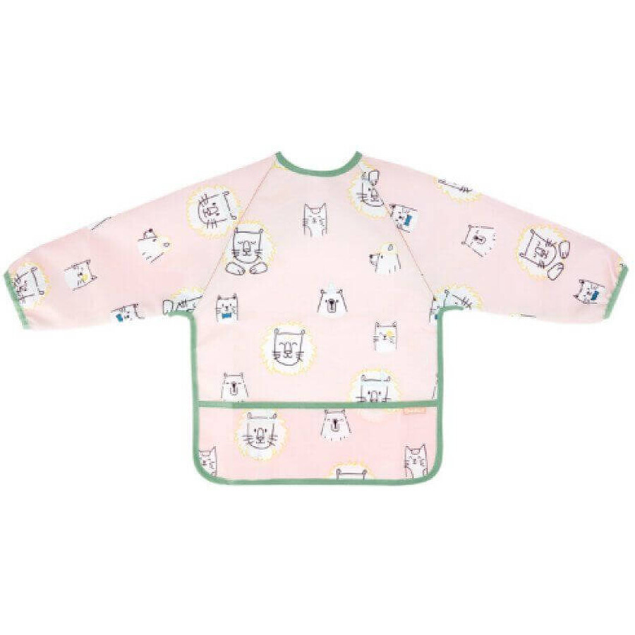 Badabulle bib bib with sleeves Soft pink