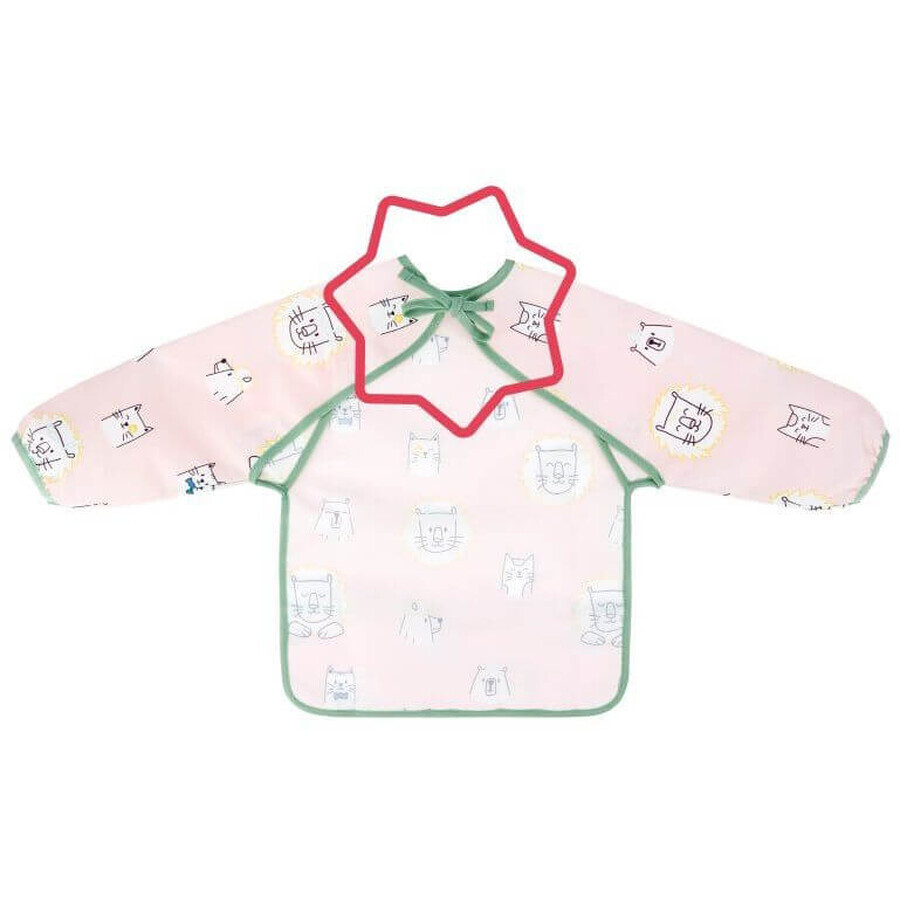 Badabulle bib bib with sleeves Soft pink