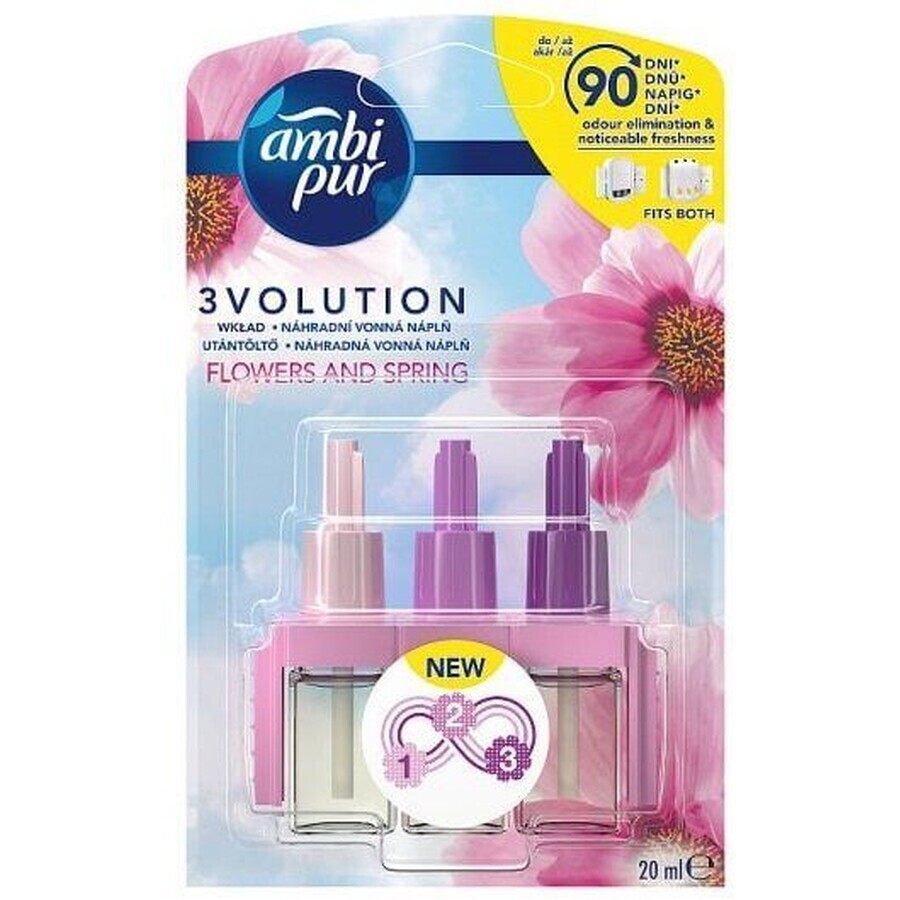 AmbiPur 3 Volution Flowers & Spring déodorant électrique recharge 3 x 20 ml