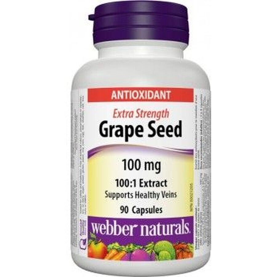 Webber Naturals Grape Seed Extra Strength 100 mg 90 tablets