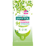 Sanytol Universal détergent désinfectant 94% d'origine végétale, lingettes 72 pcs