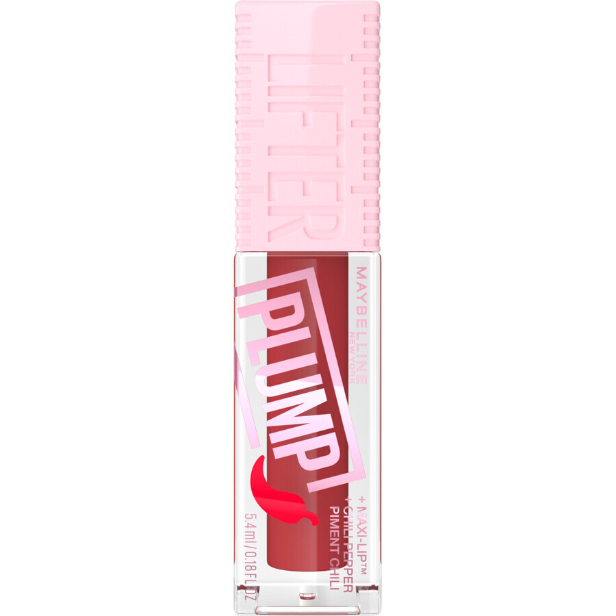 Maybelline New York Lifter plump 006 Hot Chili brillant à lèvres, 5.4 ml