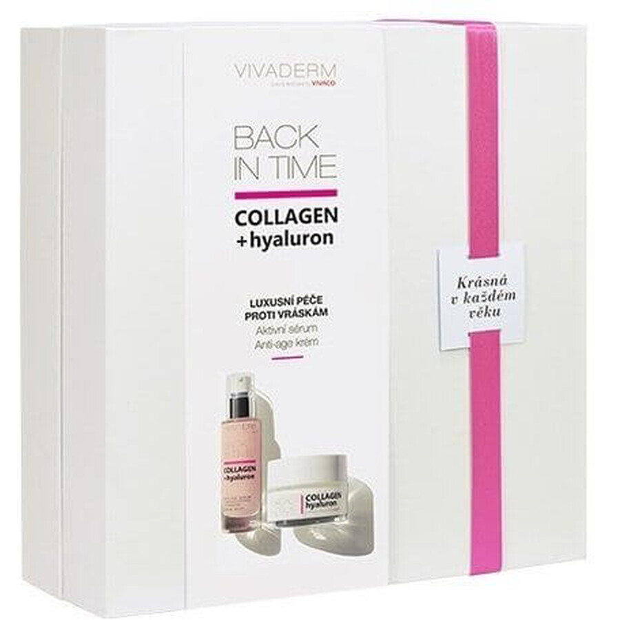 Vivaco VIivaderm Colagen Hyaluron ambalaj de lux de produse cosmetice anti-îmbătrânire într-o cutie de hârtie