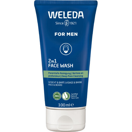 Weleda For Men 2in1 Reinigungsgel für Gesicht und Bart 100 ml