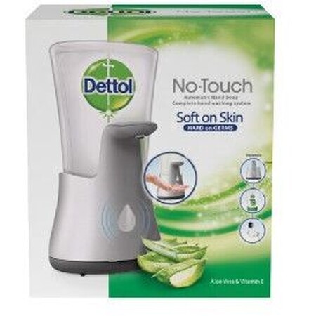 Dettol Distributeur de savon sans contact + Aloe Vera et Vitamine E 250 ml