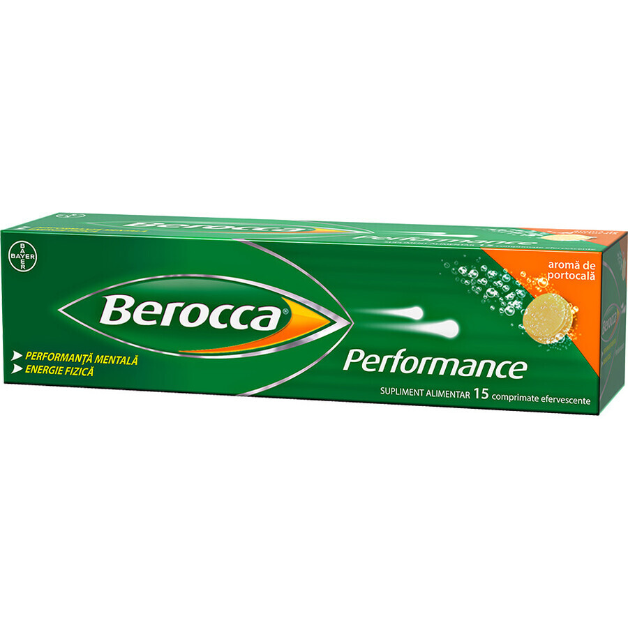 Multivitaminici Berocca Performance, 15 compresse effervescenti, Bayer