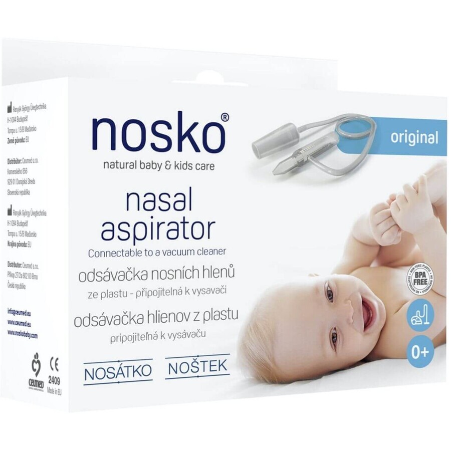 Nosko Plastic sputum extractor attachable to a vacuum cleaner