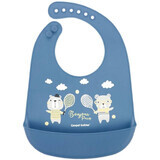 Canpol babies Bonjour Paris Silicone bib with blue pocket