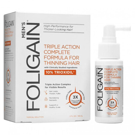 Foligain Serum Anticaída Triple Acción con 10% de Trioxinil para Hombre 59 ml