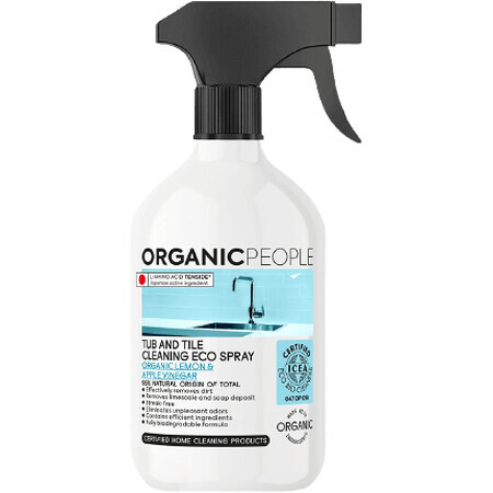 Organic People Bain nettoyant en spray, citron et vinaigre de pomme 500 ml