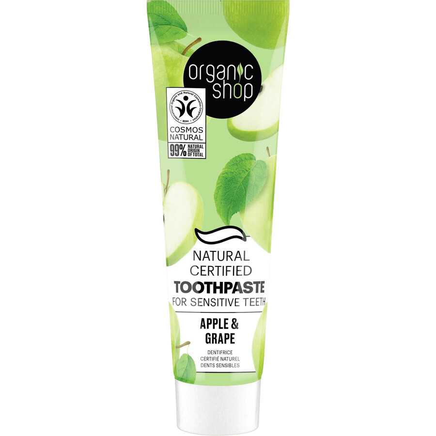 Organic Shop Dentifrice pour dents sensibles Pommes et raisins 100 g