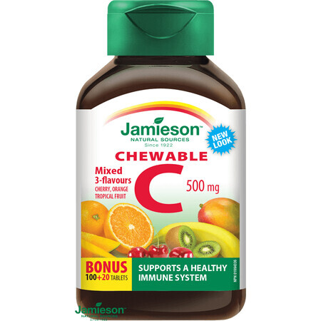 Jamieson Vitamina C 500 mg amestec de arome 120 comprimate