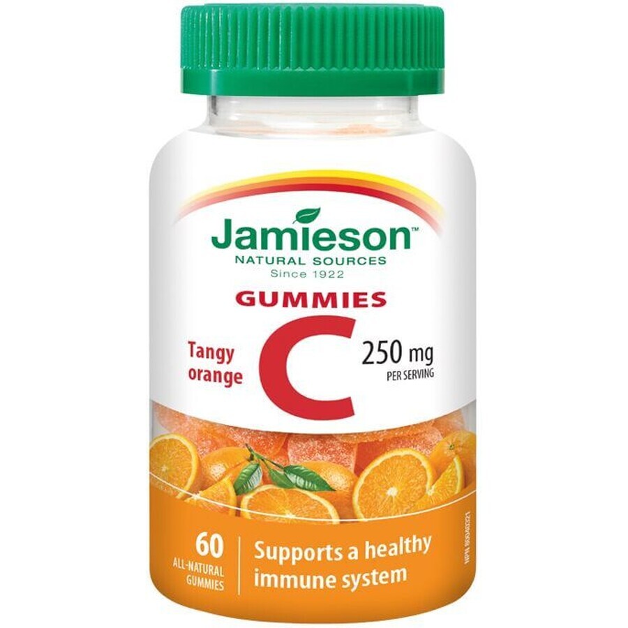 Jamieson Vitamina C Gummies Gelatină cu aromă de portocale 60 buc