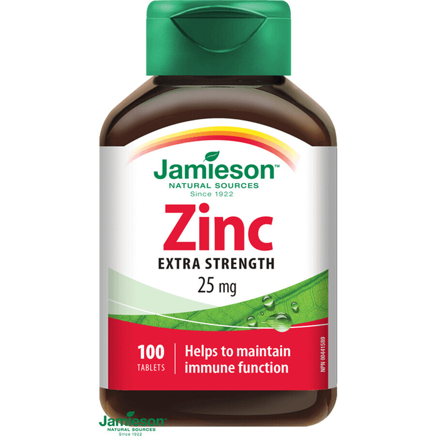 Jamieson Zinc 25 mg 100 comprimate