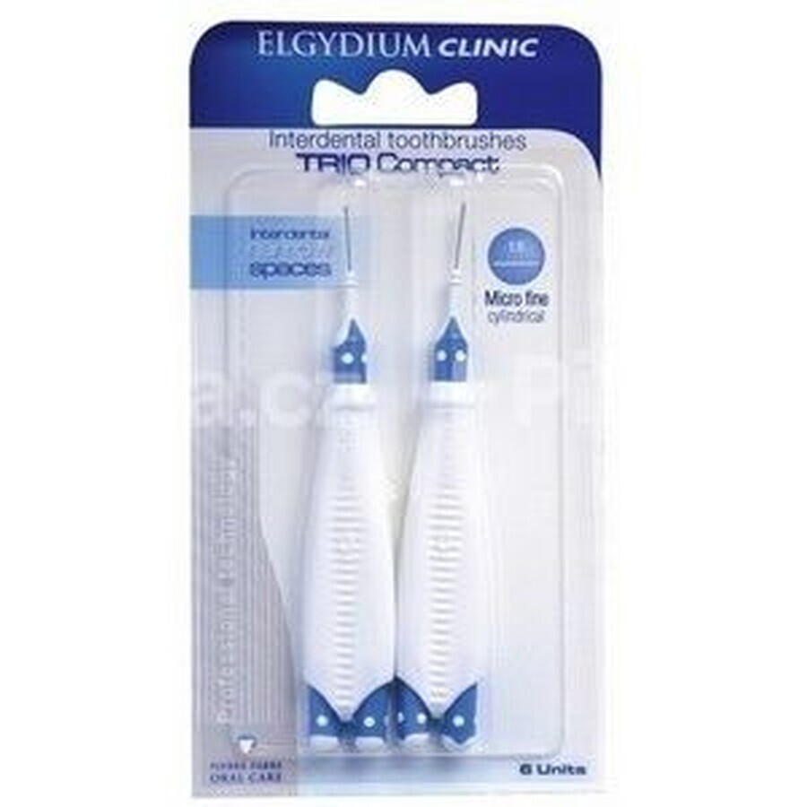 Elgydium Clinic Trio compact - Trio 1 brosses interdentaires dans un support 6 pcs