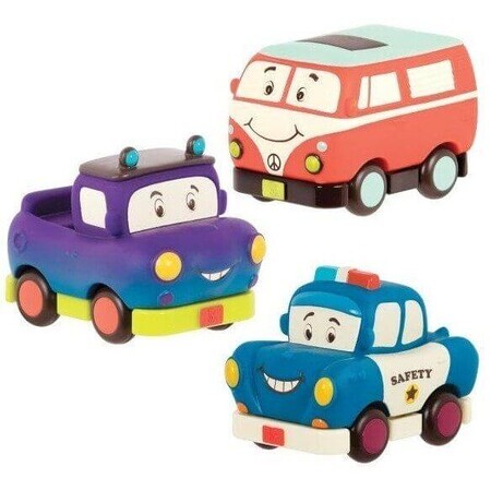 B-Toys Mini Cars on the Wheel Mini Wheeee-ls! Pick-up 3 pezzi