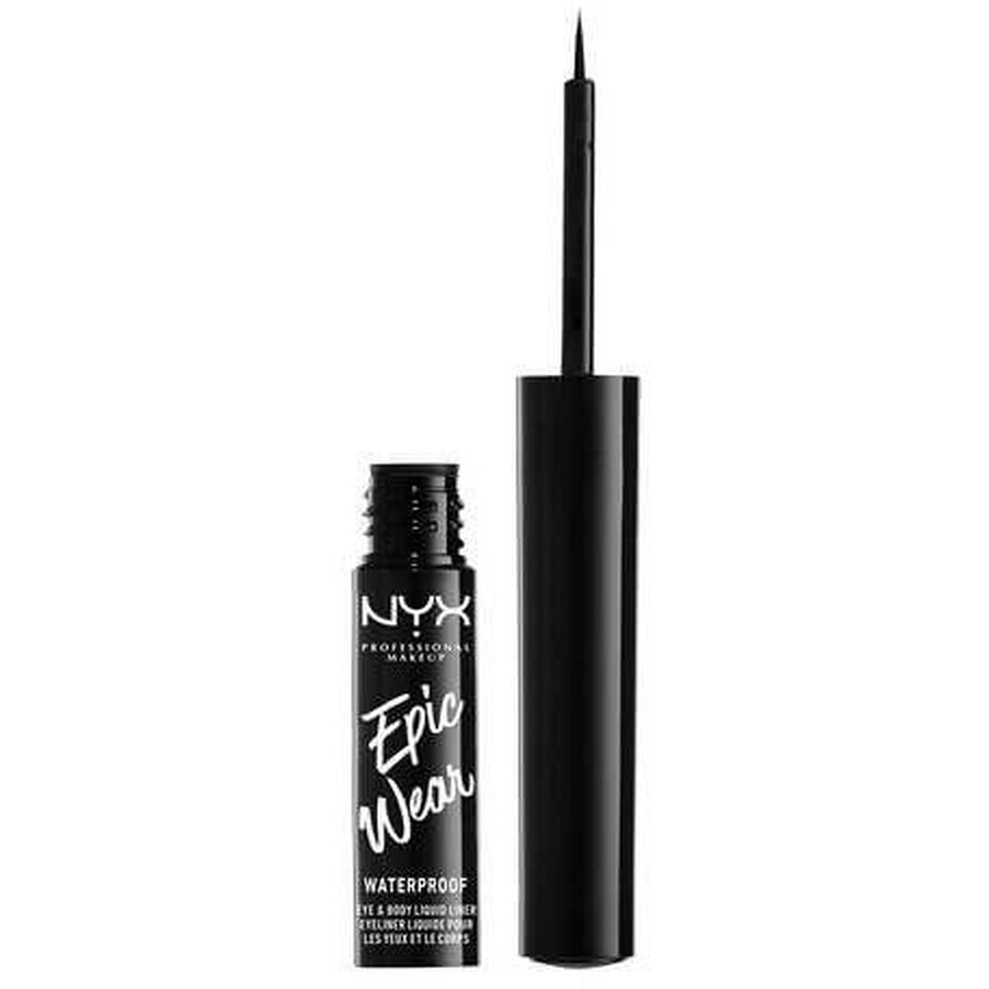 NYX Professional Makeup Epic Wear Epic Wear Delineador Líquido Semipermanente Delineador de ojos de larga duración - tono Negro 3,5 ml