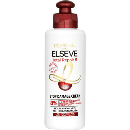 L'Oréal Paris soin sans rinçage pour cheveux abîmés Elseve Total Repair 5 (Stop Damage Cream) 200 ml