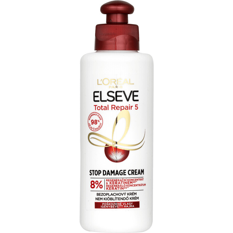 L'Oréal Paris soin sans rinçage pour cheveux abîmés Elseve Total Repair 5 (Stop Damage Cream) 200 ml