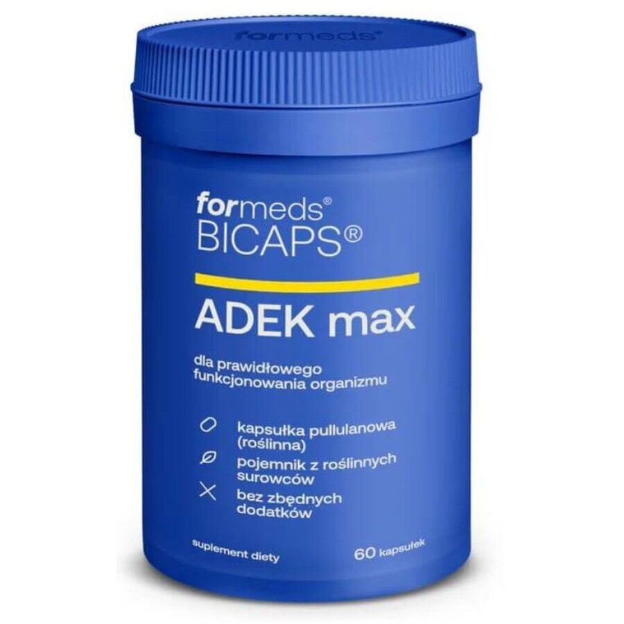 Bicaps ADEK Max 60 gélules Formes