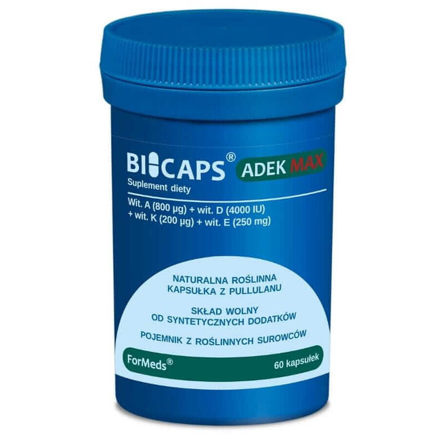 Bicaps ADEK Max 60 gélules Formes