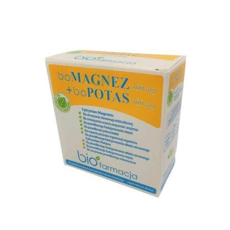 Bio Magnesium 300mg + Bio Kalium 300mg 30 Portionsbeutel Biopharmazie