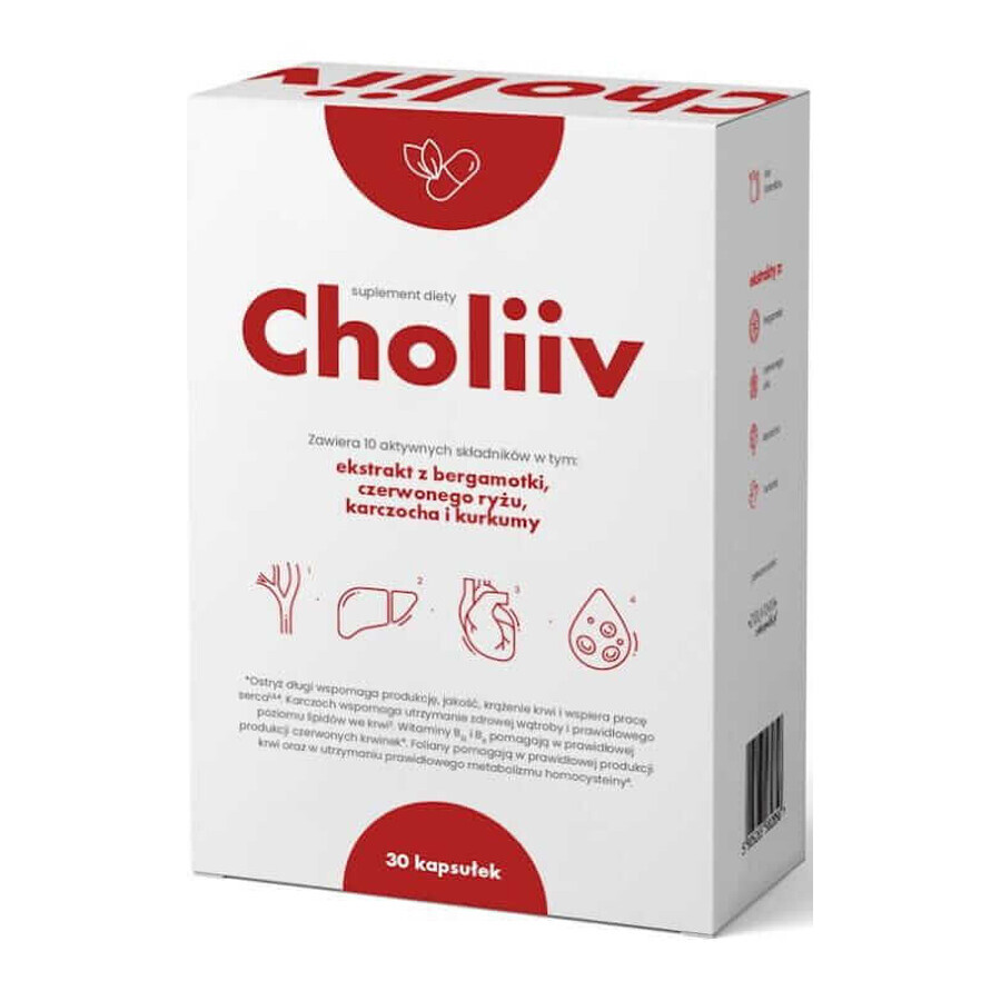 Choliiv - cholestérol, homocystéine, foie 30 gélules