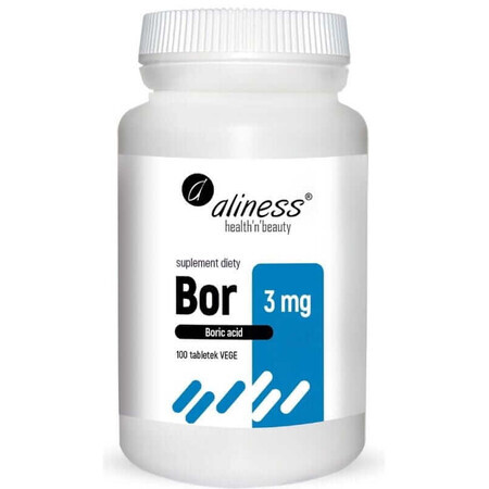 Bore 3 mg (acide borique) x 100 comprimés végétariens Aliness