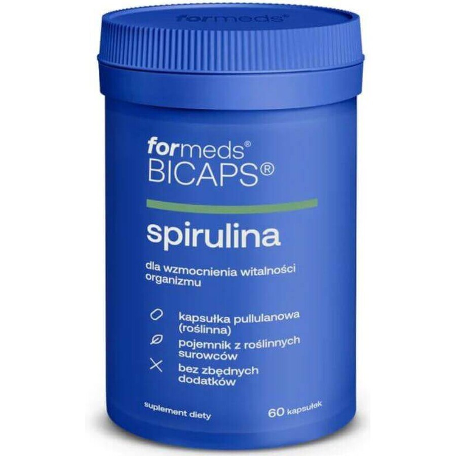 Bicaps Spirulina Hawaii 60 gélules 530 mg, Formeds