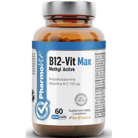 B12-Vit Max Methyl Active 60 capsules Pharmovit Clean Label