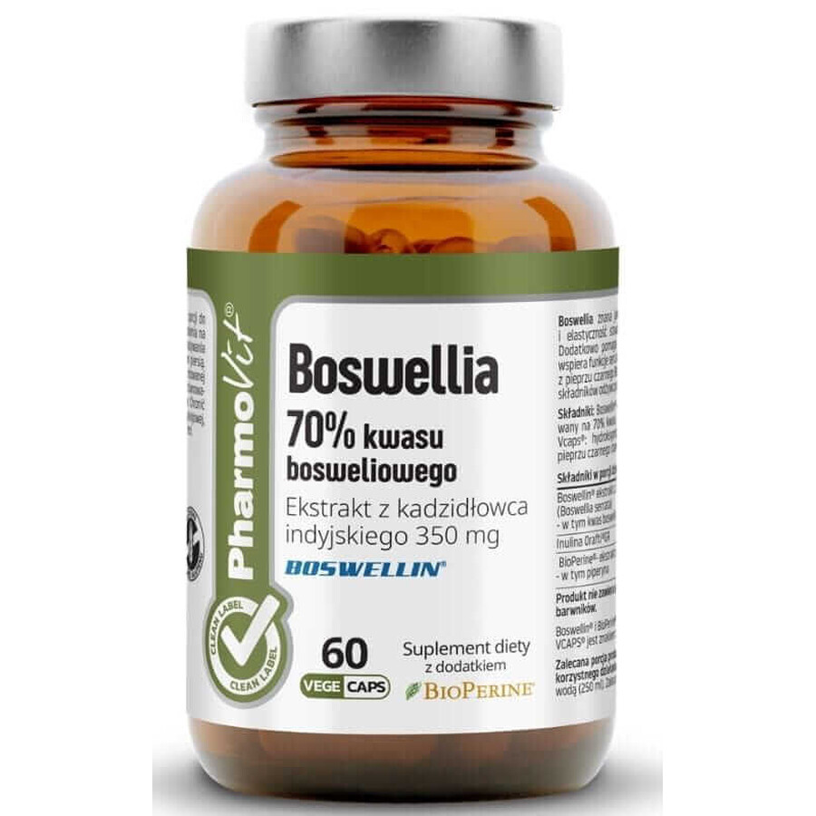 Boswellia 70% boswellinezuur 60 capsules PharmoVit Clean Label