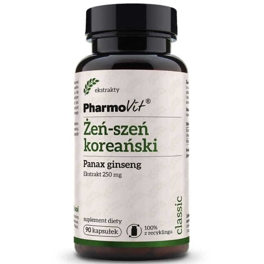 Ginseng Coréen Panax ginseng 250 mg (90 gélules) Pharmovit Classic