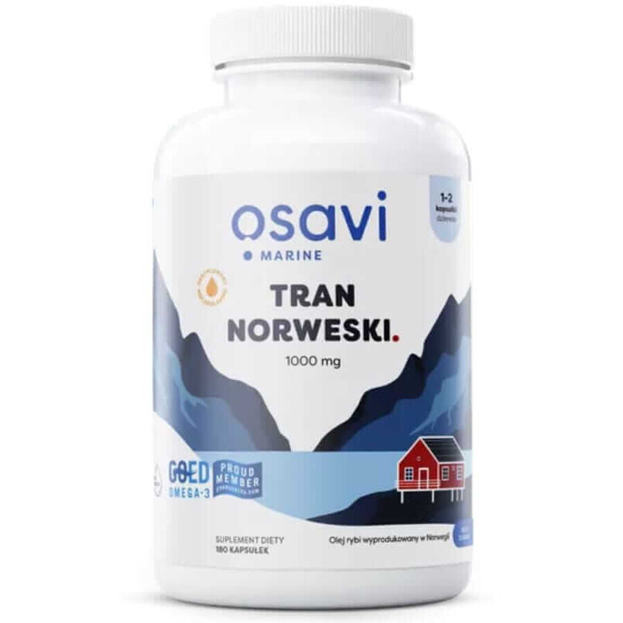 Osavi Tran Norwegische Zitrone 1000 mg, 180 Weichkapseln