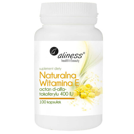 Vitamine E naturelle, 100 gélules Aliness