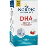 DHA acid Xtra 1660 mg, fraise, 60 gélules Nordic Naturals