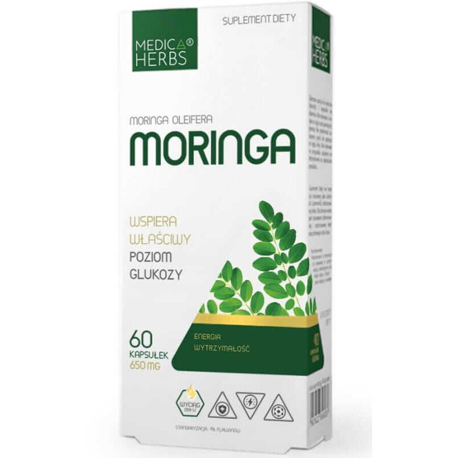 Moringa 650mg, 60 capsules Medica Herbs