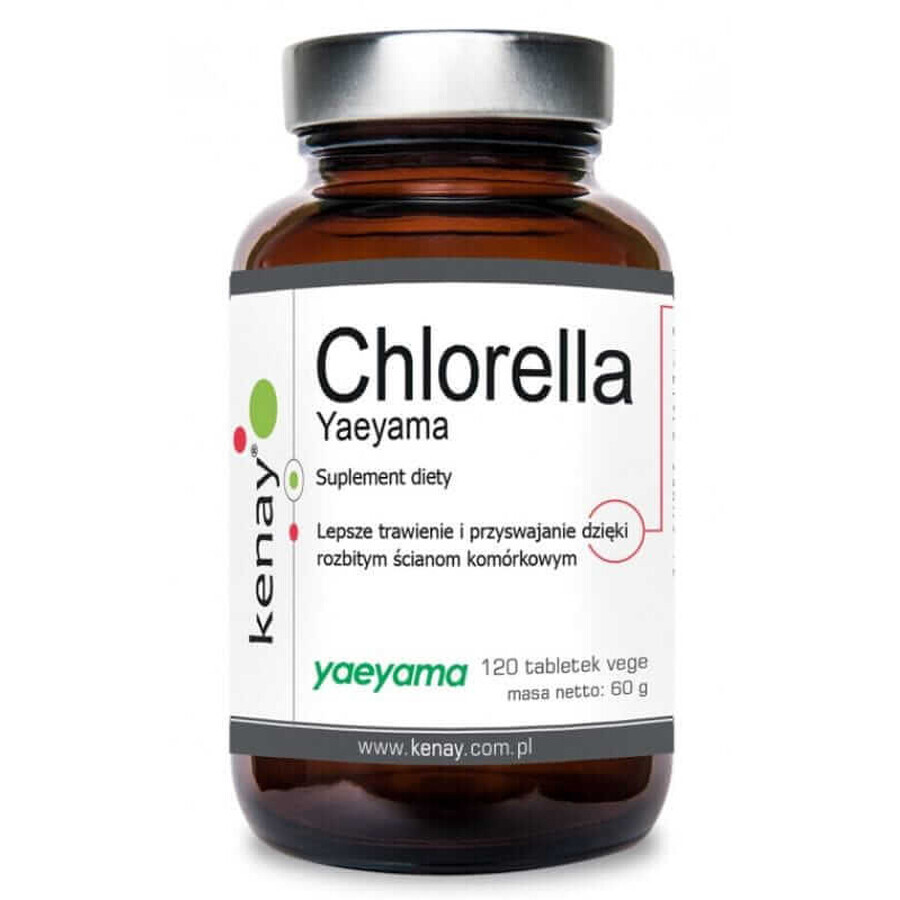 Chlorella Yaeyama (paredes celulares rotas) 120 comprimidos Kenay