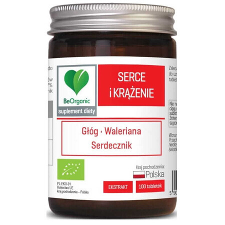 BeOrganic Inima și circulația BIO 500 mg (100 comprimate)