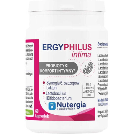 Ergyphilus intima Nutergia (probiotiques, confort intime) 60 gélules