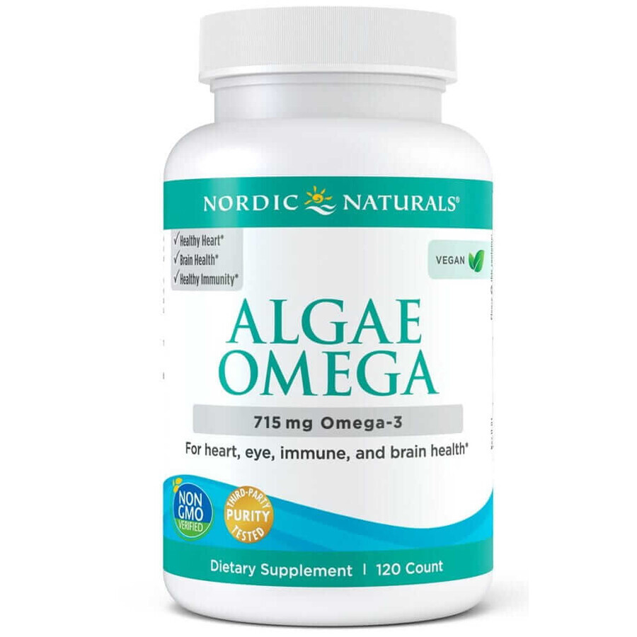 Vegan Omega 3 from algae 120 capsules Nordic Naturals