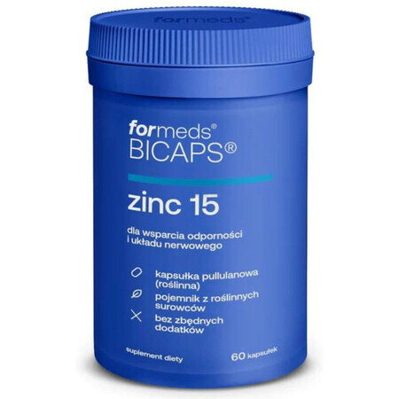 Bicaps Zinc 15 - Zinc - 60 gélules Formes