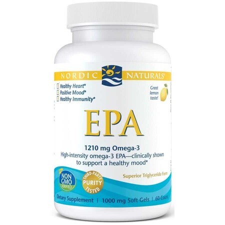 EPA 1210 mg Omega 3 Lemon 60 capsules me Nordic Naturals