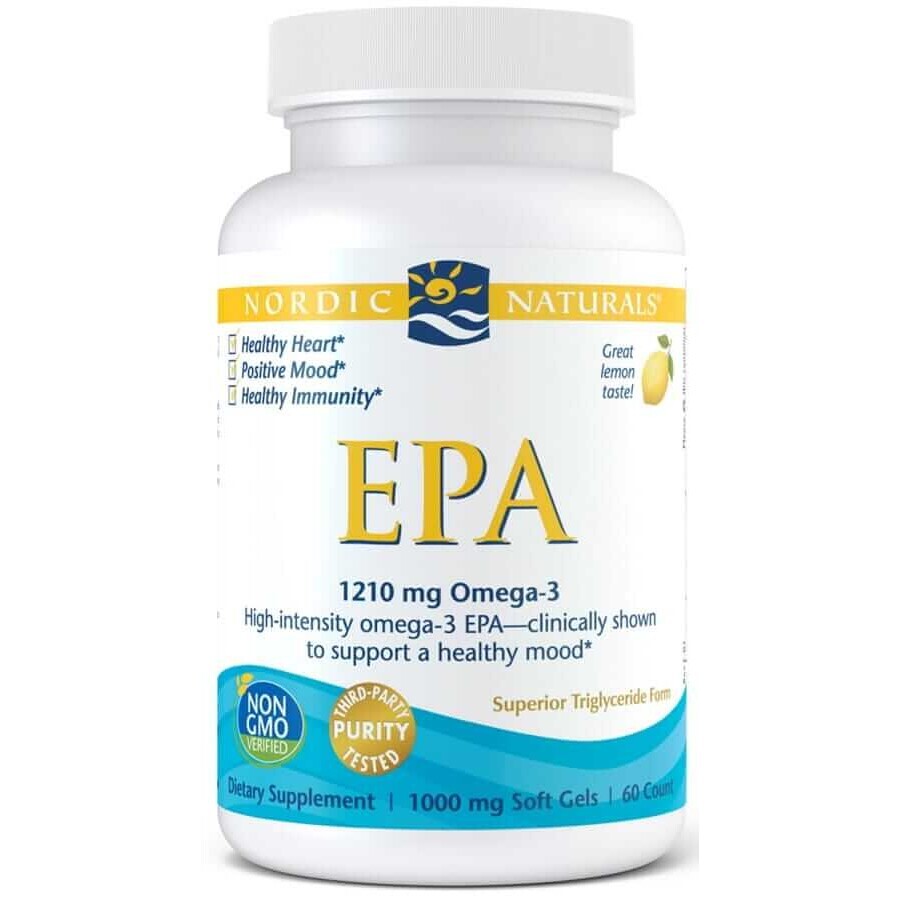 EPA 1210 mg Omega 3 Lemon 60 capsules me Nordic Naturals